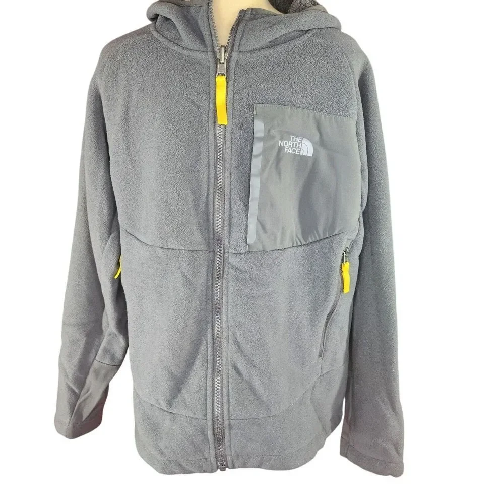 The North Face Boys Grey Fleece Hooded Jacket M‎ (10/12)